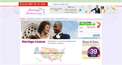 Desktop Screenshot of marriagelicense.com