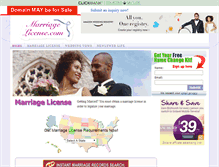 Tablet Screenshot of marriagelicense.com